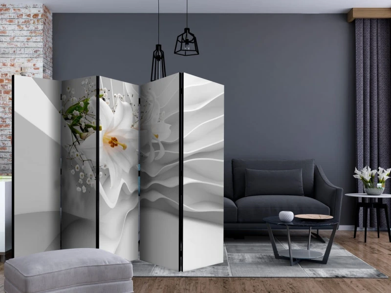 Parawan 5-częściowy - Kwiaty dla nowoczesności II [Room Dividers]