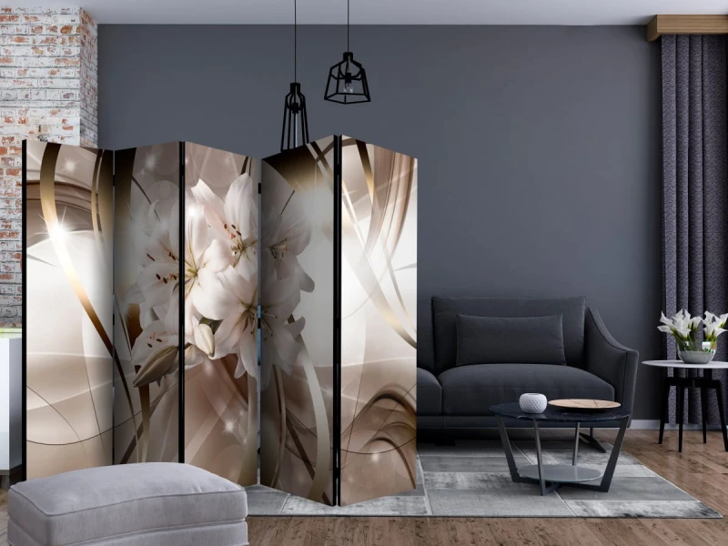 Parawan 5-częściowy - Liliowa wiązanka II [Room Dividers]
