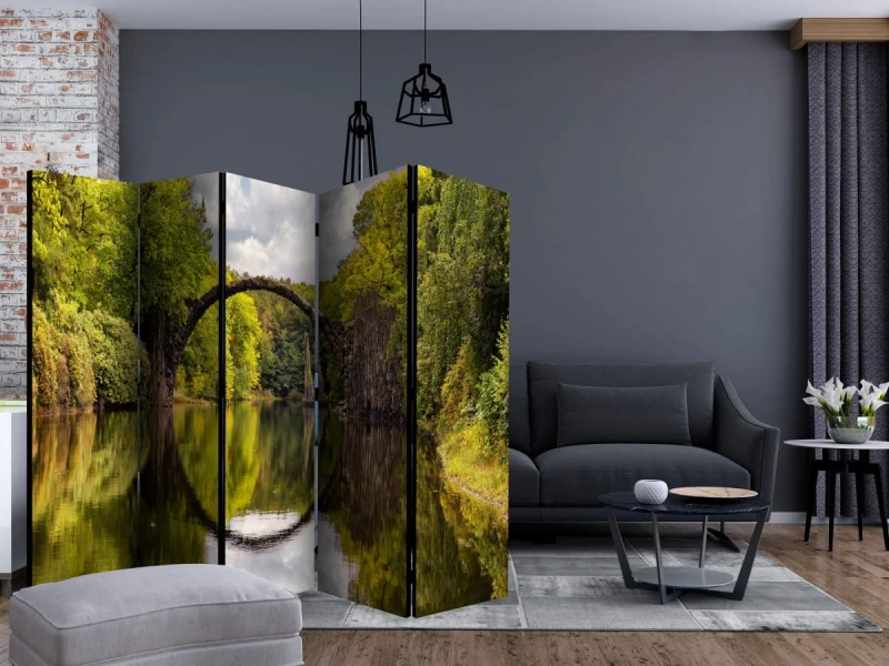 Parawan 5-częściowy - Diabelski Most w Kromlau, Niemcy II [Room Dividers]