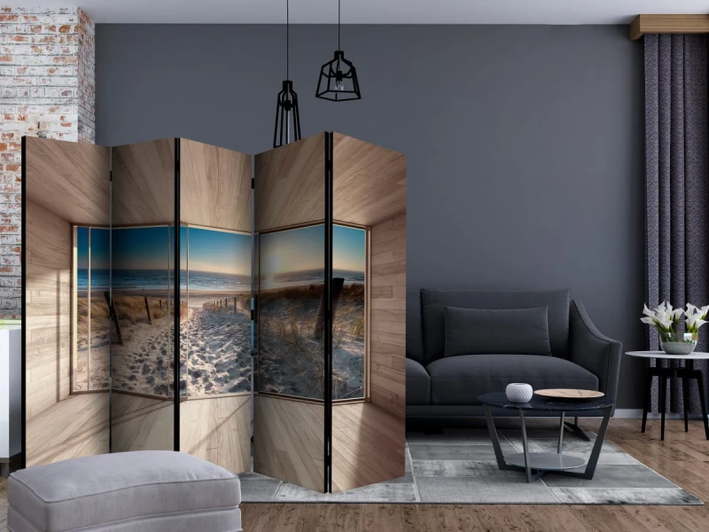 Parawan 5-częściowy - Modern Lounge: By the Sea II [Room Dividers]