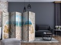 Parawan 5-częściowy - Widok z okna - Plaża II [Room Dividers]