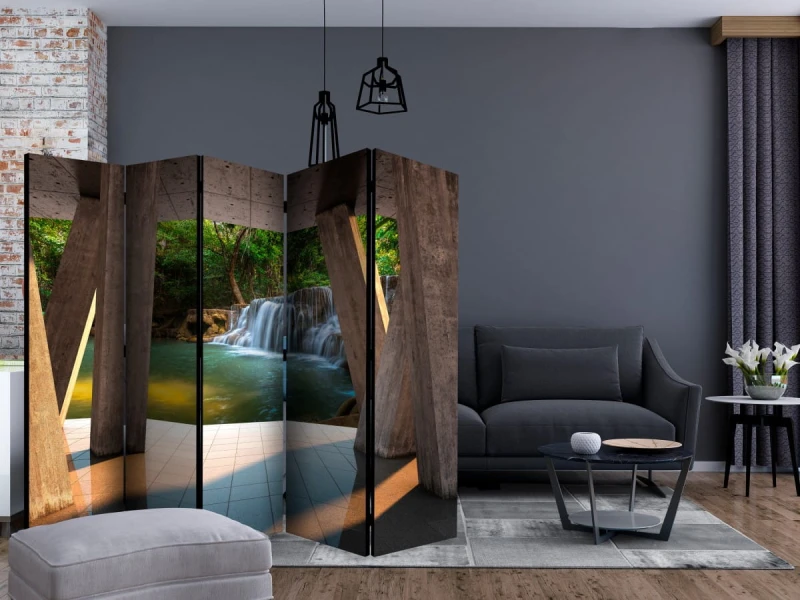 Parawan 5-częściowy - Krajobraz nowoczesności II [Room Dividers]
