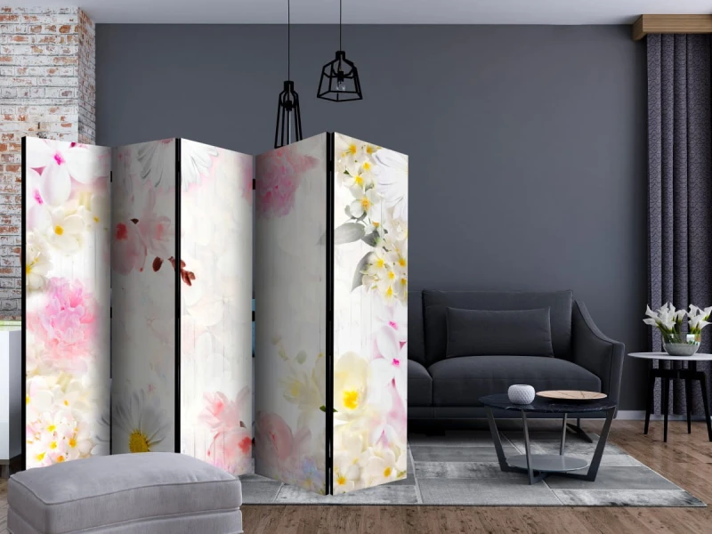 Parawan 5-częściowy - Zapach wiosennych kwiatów II [Room Dividers]