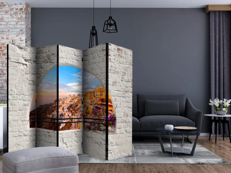 Parawan 5-częściowy - Santorini II [Room Dividers]