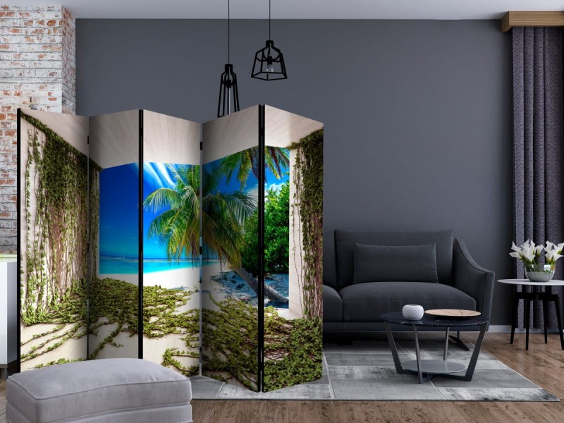 Parawan 5-częściowy - Plaża i bluszcz II [Room Dividers]