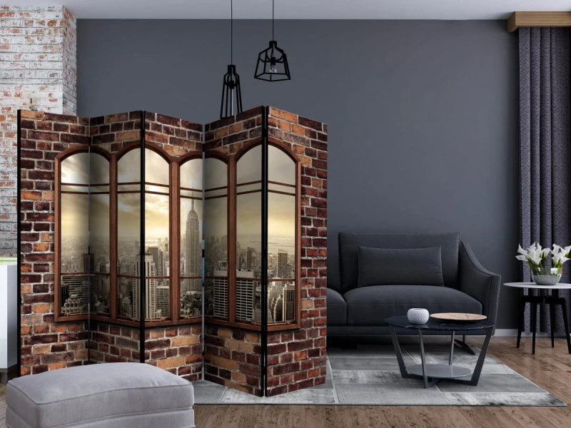 Parawan 5-częściowy - Niezwykły widok II [Room Dividers]