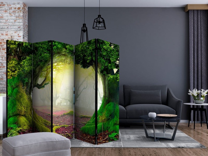 Parawan 5-częściowy - Zaczarowany las II [Room Dividers]
