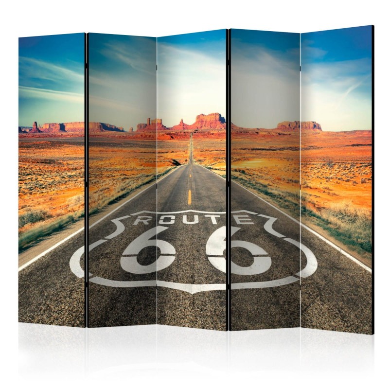 Parawan 5-częściowy - Route 66 II [Room Dividers]
