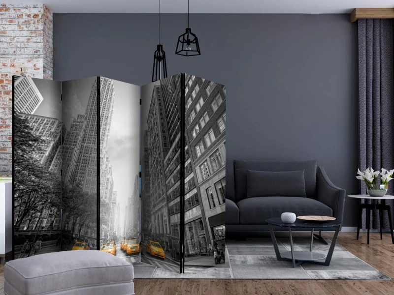 Parawan 5-częściowy - New York - yellow taxis II [Room Dividers]
