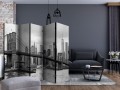 Parawan 5-częściowy - Droga na Manhattan (czarno-biały) II [Room Dividers]