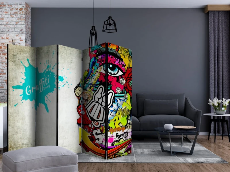 Parawan 5-częściowy - Graffiti beauty II [Room Dividers]