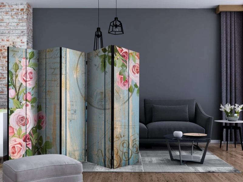 Parawan 5-częściowy - Vintage garden II [Room Dividers]