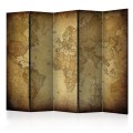 Parawan 5-częściowy - Stara mapa II [Room Dividers]