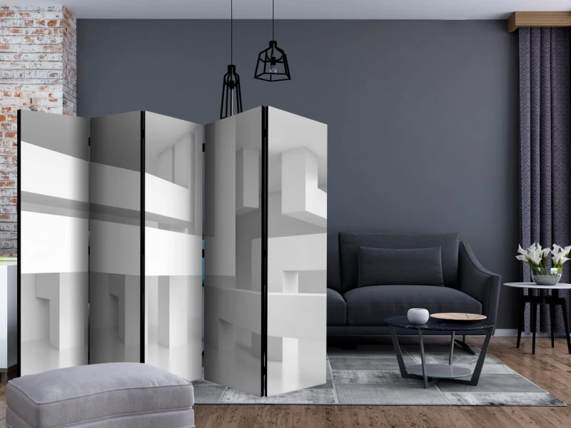 Parawan 5-częściowy - Alabastrowy labirynt II [Room Dividers]