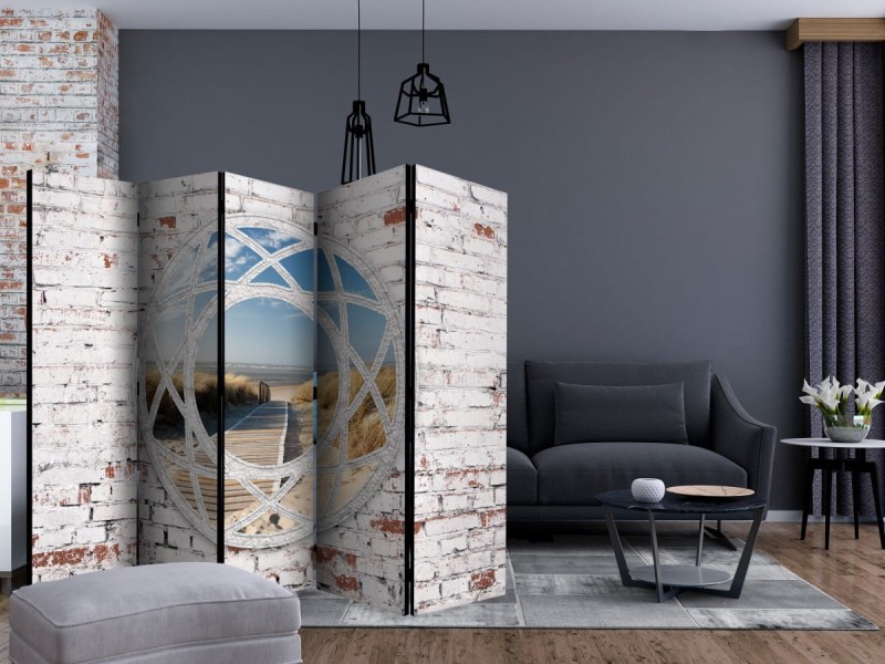 Parawan 5-częściowy - Widok na plażę II [Room Dividers]