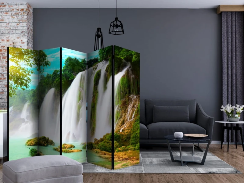 Parawan 5-częściowy - Detian - wodospad (Chiny) II [Room Dividers]