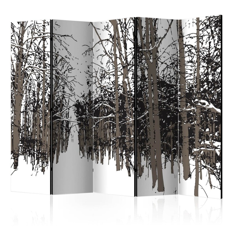 Parawan 5-częściowy - drzewa - jesień II [Room Dividers]