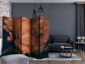 Parawan 5-częściowy - Gerbera w brązach II [Room Dividers]