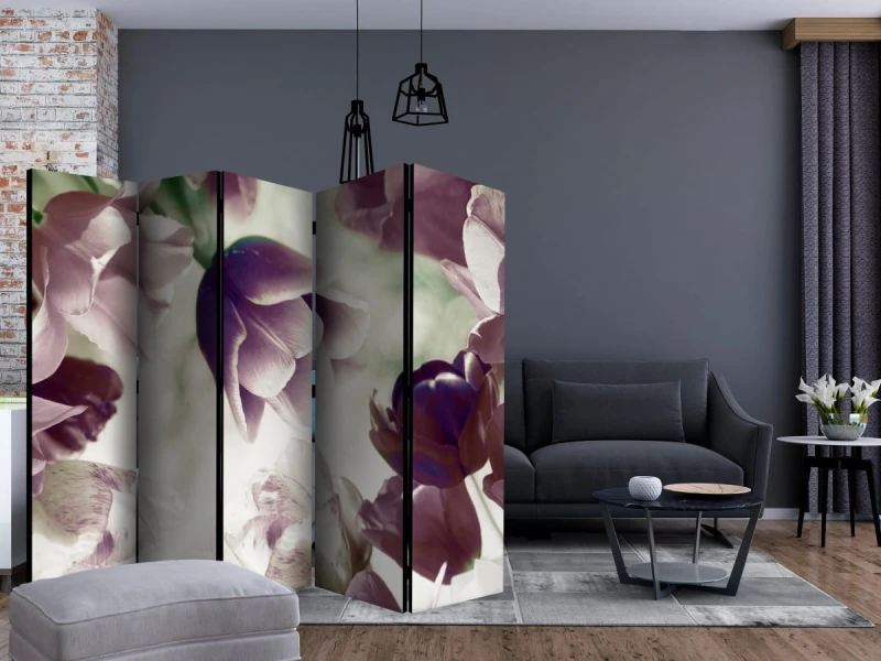Parawan 5-częściowy - Heavenly tulips II [Room Dividers]