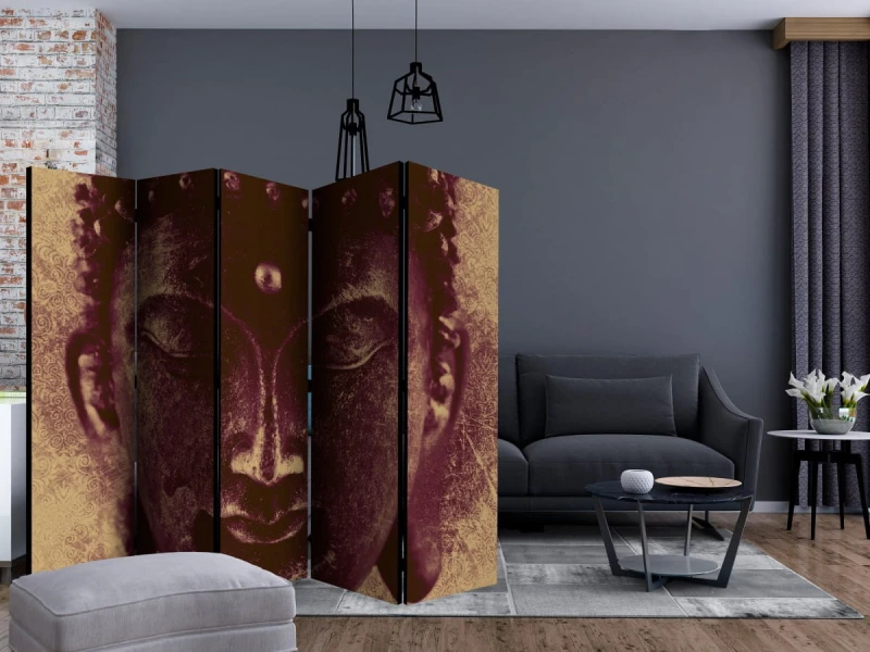 Parawan 5-częściowy - Mądry Budda II [Room Dividers]