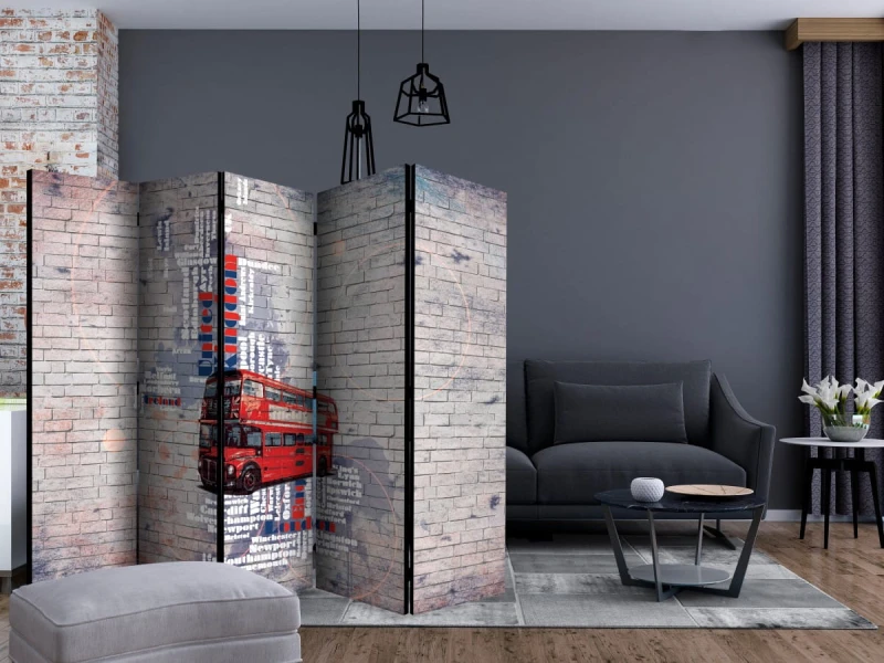Parawan 5-częściowy - Mój Londyn... II [Room Dividers]
