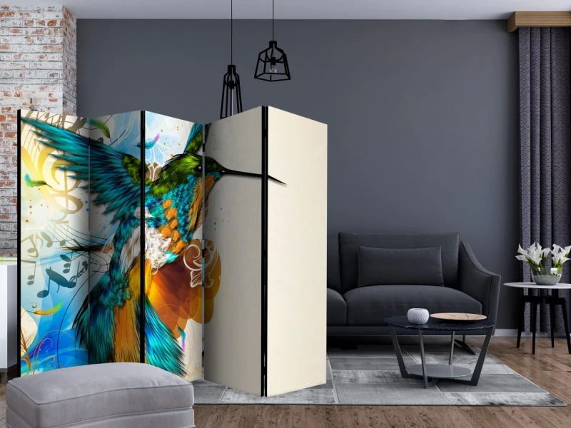 Parawan 5-częściowy - Marvelous bird II [Room Dividers]