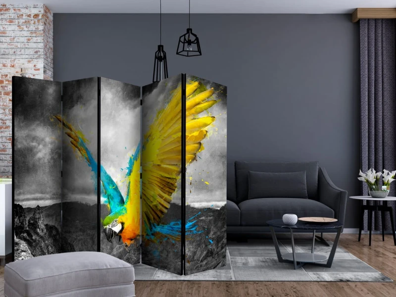 Parawan 5-częściowy - Exotic parrot II [Room Dividers]