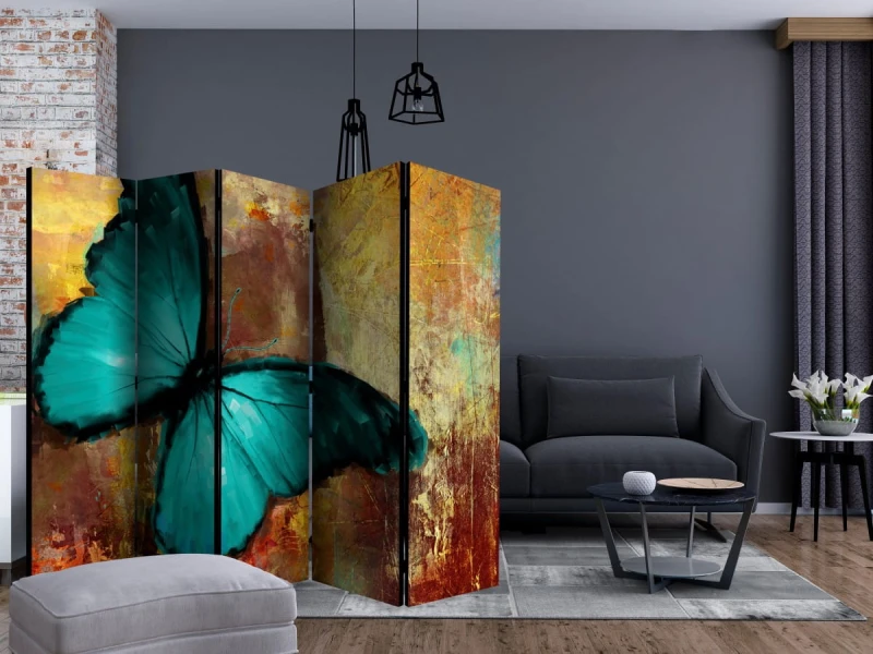 Parawan 5-częściowy - Painted butterfly II [Room Dividers]