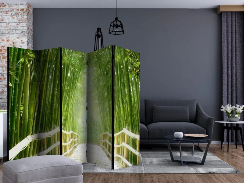 Parawan 5-częściowy - Magiczny świat zieleni II [Room Dividers]