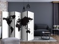 Parawan 5-częściowy - Czarno-biały świat II [Room Dividers]