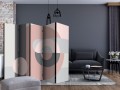 Parawan 5-częściowy - Geometryczny wianuszek (różowy) II [Room Dividers]