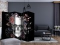 Parawan 5-częściowy - Czaszka i kwiaty II [Room Dividers]