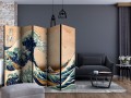 Parawan 5-częściowy - Hokusai: Wielka fala w Kanagawie (Reprodukcja) II [Room Dividers]