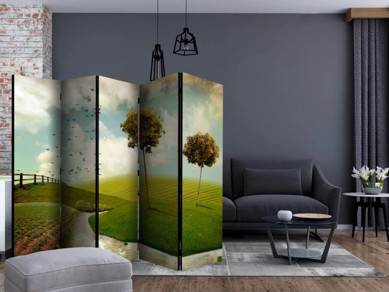 Parawan 5-częściowy - jesień - krajobraz II [Room Dividers]