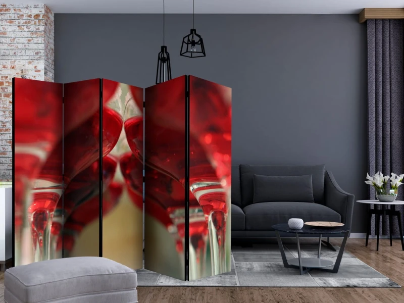 Parawan 5-częściowy - Wine bar II [Room Dividers]