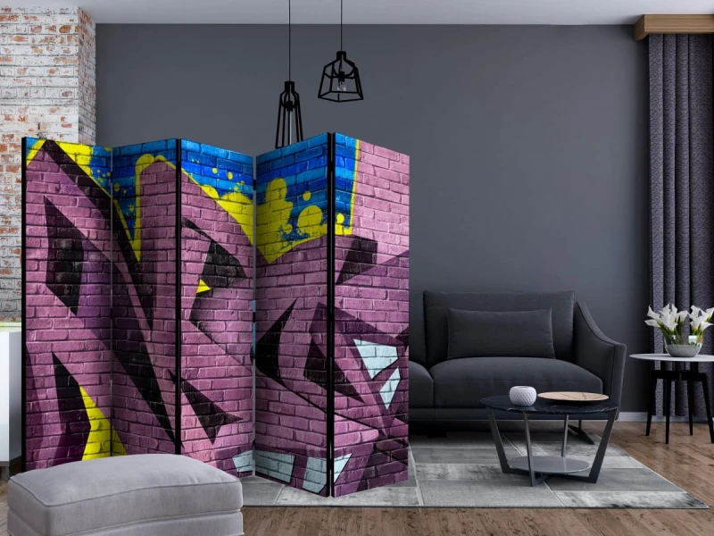 Parawan 5-częściowy - Street art - graffiti II [Room Dividers]