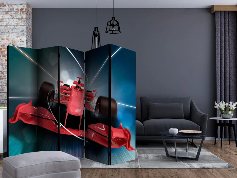 Parawan 5-częściowy - Bolid formuły 1 II [Room Dividers]