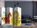 Parawan 5-częściowy - Smok i rycerz II [Room Dividers]