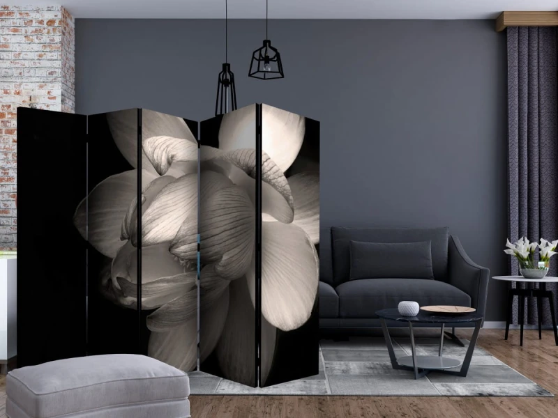 Parawan 5-częściowy - Kwiat lotosu II [Room Dividers]