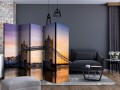 Parawan 5-częściowy - Świt ponad Tower Bridge II [Room Dividers]