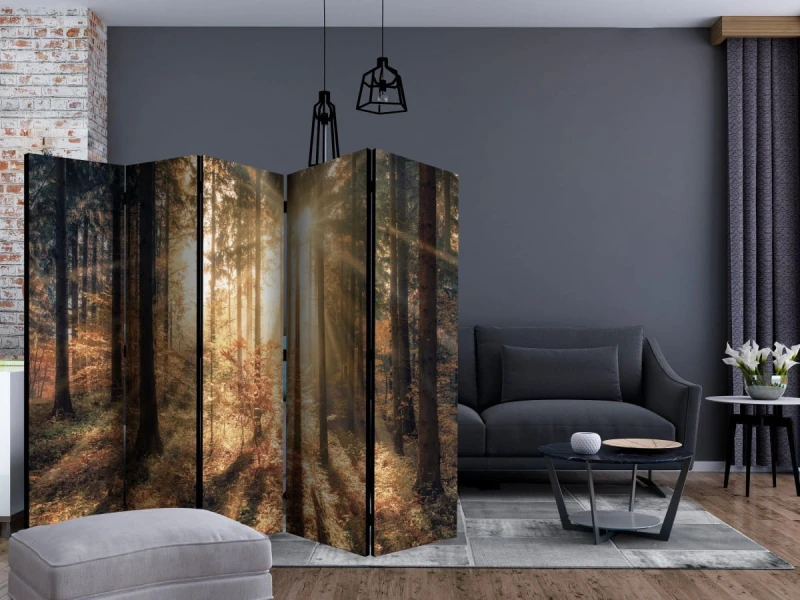 Parawan 5-częściowy - Jesienny bór II [Room Dividers]