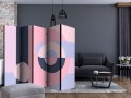 Parawan 5-częściowy - Geometryczny wianuszek (fioletowy) II [Room Dividers]