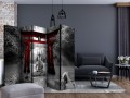 Parawan 5-częściowy - Uśmiech Buddy (czerwony) II [Room Dividers]