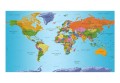Fototapeta samoprzylepna - Mapa świata: Kolorowa geografia II
