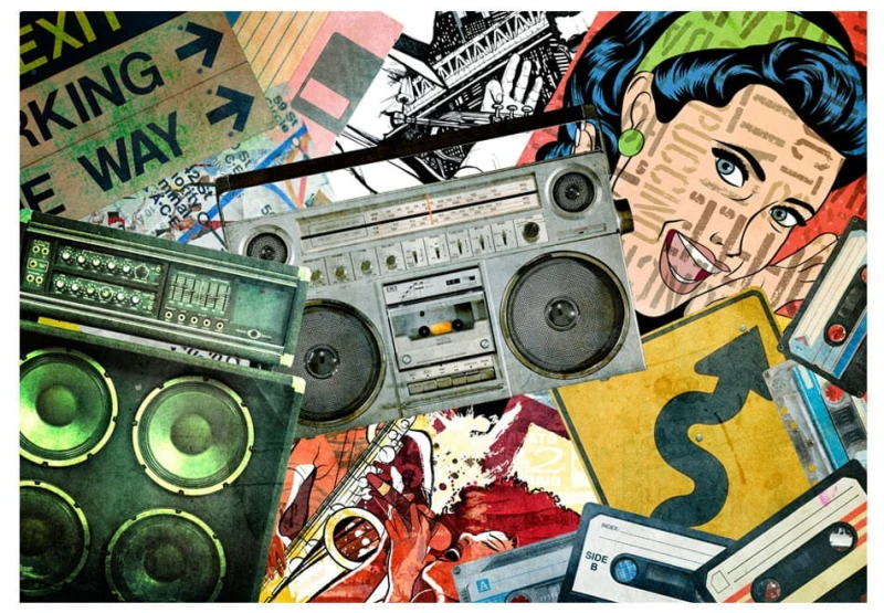 Fototapeta samoprzylepna - Graffiti girl
