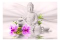 Fototapeta samoprzylepna - Budda i różowe orchidee