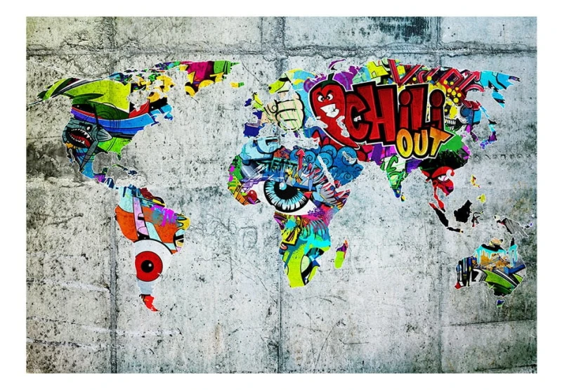 Fototapeta samoprzylepna - Mapa - Graffiti