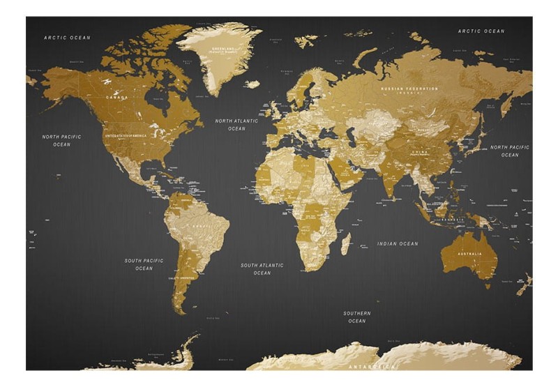 Fototapeta samoprzylepna - Mapa świata: Nowoczesna geografia