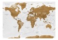 Fototapeta samoprzylepna - Mapa świata: Białe oceany