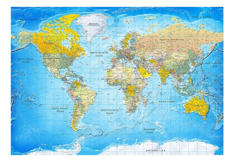 Fototapeta samoprzylepna - Klasyczna mapa świata